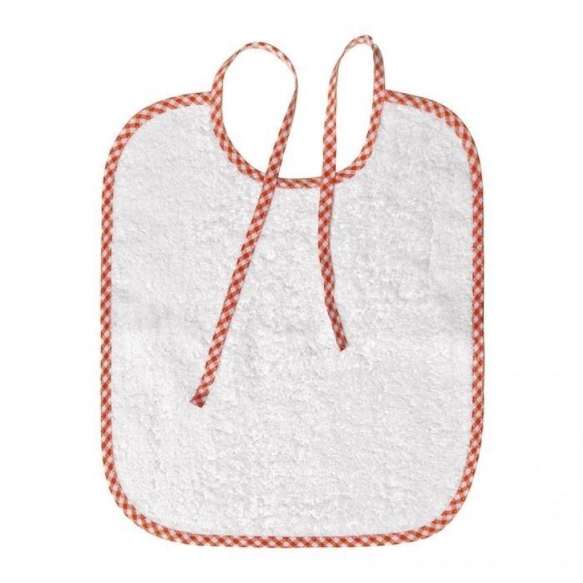 bavaglino semplice per asilo in spugna bianco